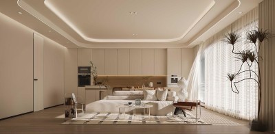 现代客餐厅3D模型下载